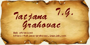 Tatjana Grahovac vizit kartica